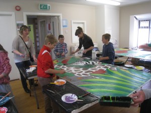 Painting the jungle in Trim Family Resource Centre